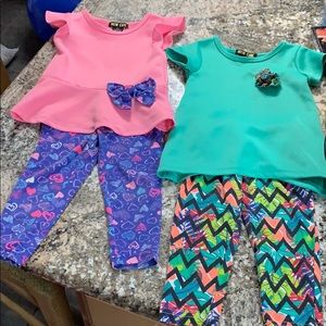 2 legging outfits size 2T